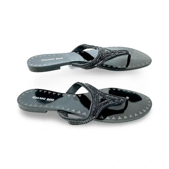Gianni Bini Beaded Black Sandals Size 8.5! - Picture 5 of 9